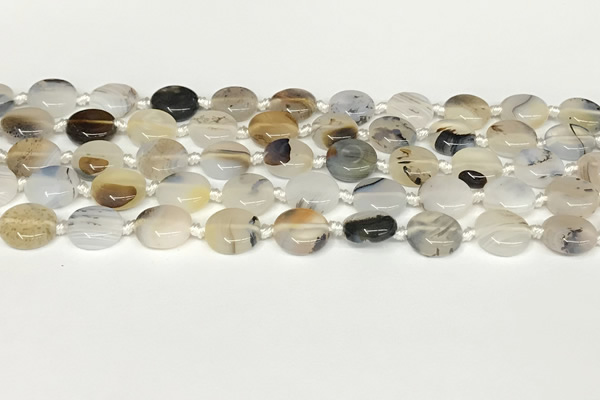 CAA4383 15.5 inches 12mm flat round Montana agate beads