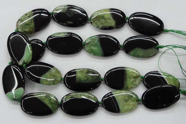 CAA444 15.5 inches 30*40mm oval agate druzy geode gemstone beads