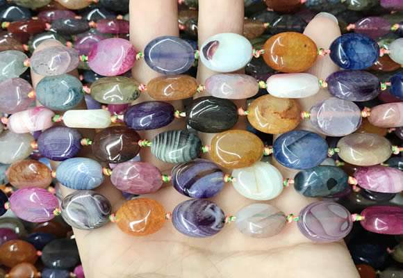 CAA4461 15.5 inches 12*16mm oval dragon veins agate beads