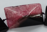 CAA455 15.5 inches 30*30*50mm pyramid agate druzy geode beads
