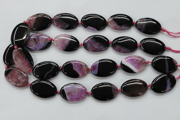 CAA472 15.5 inches 20*30mm oval agate druzy geode beads