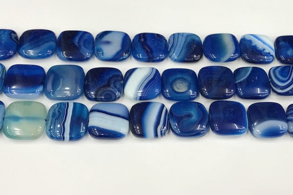 CAA4770 15.5 inches 20*20mm square banded agate beads wholesale