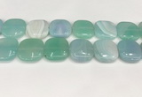 CAA4777 15.5 inches 25*25mm square banded agate beads wholesale