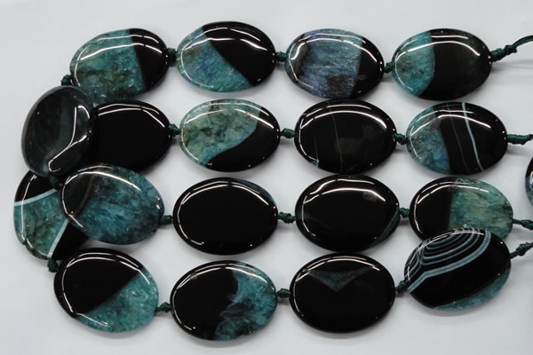 CAA480 15.5 inches 30*40mm oval agate druzy geode beads