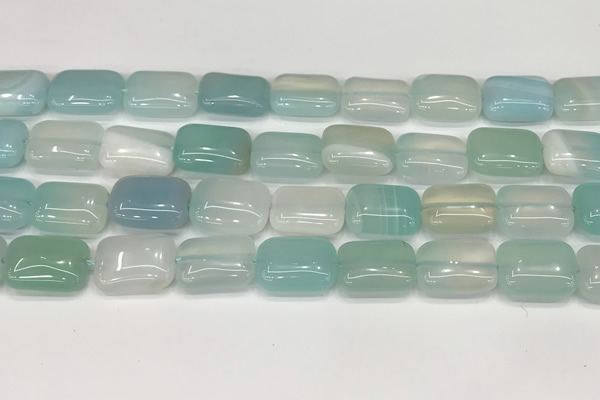 CAA4801 15.5 inches 12*16mm rectangle banded agate beads wholesale