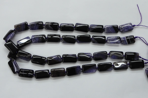 CAA483 15.5 inches 12*20mm rectangle agate druzy geode beads