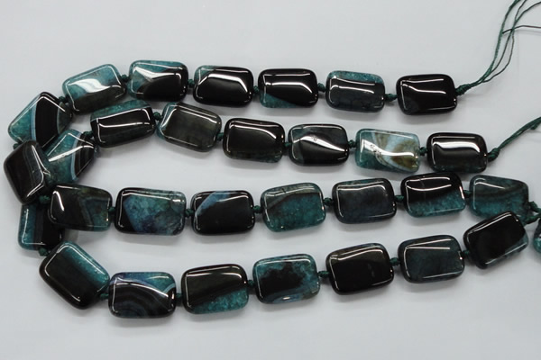 CAA485 15.5 inches 18*25mm rectangle agate druzy geode beads