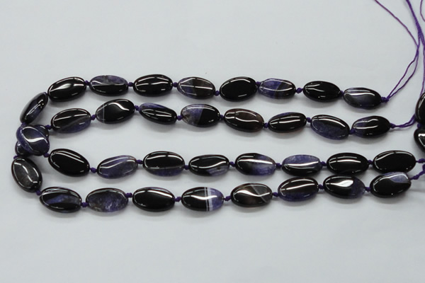 CAA490 15.5 inches 12*20mm oval agate druzy geode beads