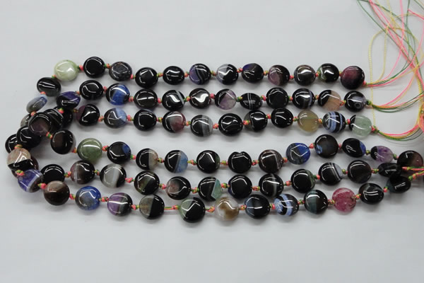 CAA493 15.5 inches 12mm flat round agate druzy geode beads