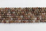 CAA5010 15.5 inches 6mm faceted round flower agate beads
