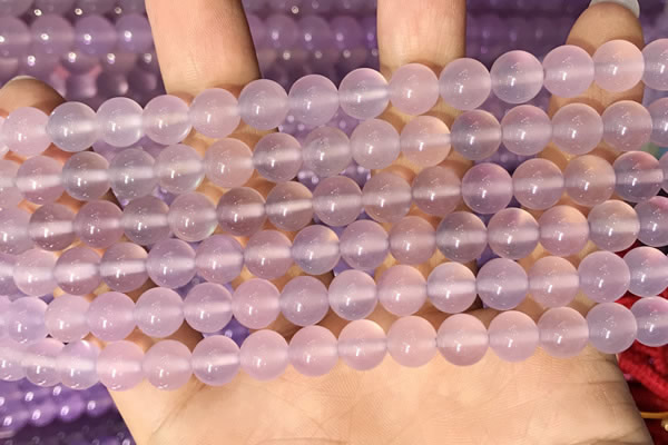CAA5082 15.5 inches 8mm round purple agate beads wholesale