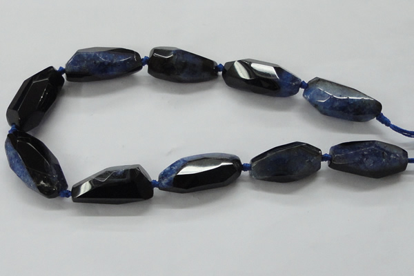 CAA516 20*25mm – 20*35mm faceted nuggets agate druzy geode beads