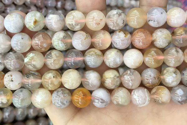 CAA5251 15.5 inches 10mm round sakura agate beads wholesale