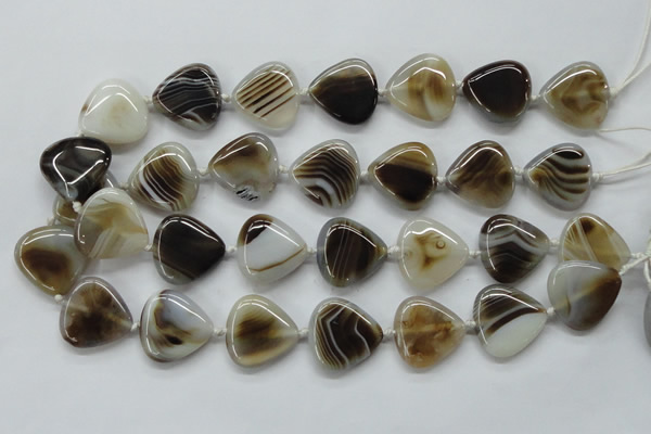 CAA527 15.5 inches 25*25mm triangle madagascar agate beads