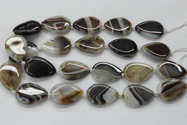 CAA534 15.5 inches 24*35mm flat teardrop madagascar agate beads