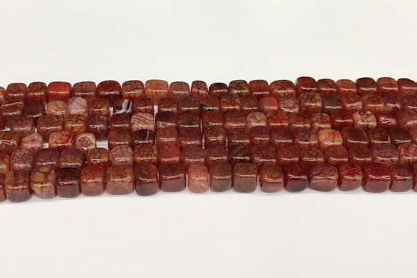CAA5389 15.5 inches 6*7mm - 8*8mm nuggets agate gemstone beads