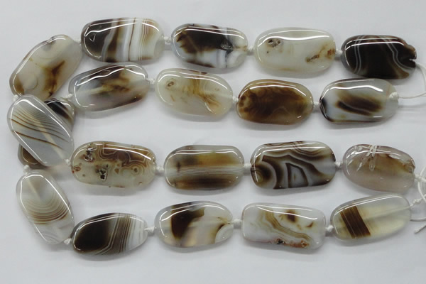 CAA539 15.5 inches 20*40mm freeform madagascar agate beads