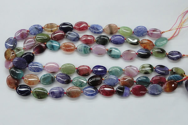 CAA550 15.5 inches 12*16mm oval dyed madagascar agate beads