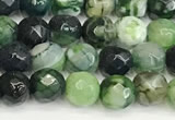 CAA5506 15 inches 6mm faceted round fire crackle agate beads