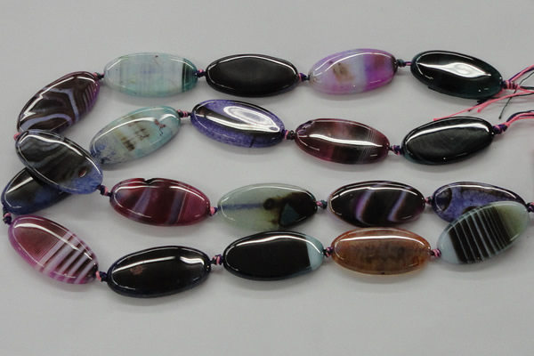CAA553 15.5 inches 20*40mm oval dyed madagascar agate beads