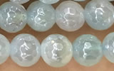 CAA5554 15 inches 6mm faceted round AB-color banded agate beads