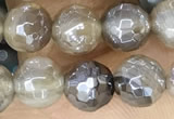 CAA5562 15 inches 6mm faceted round AB-color banded agate beads
