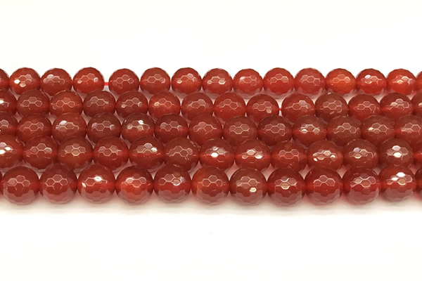CAA5741 15 inches 8mm faceted round red agate beads
