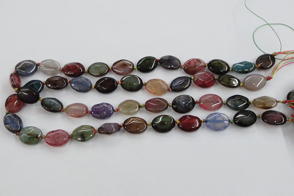 CAA577 15.5 inches 12*16mm faceted oval dragon veins agate beads