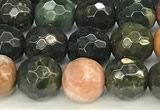 CAA5775 15 inches 6mm faceted round ocean agate beads