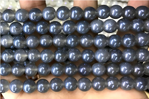 CAA5825 15 inches 8mm round AB-color agate beads