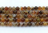 CAA6112 15.5 inches 8mm round dragon vein agate gemstone beads