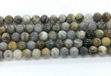 CAA6122 15.5 inches 8mm round bamboo leaf agate gemstone beads