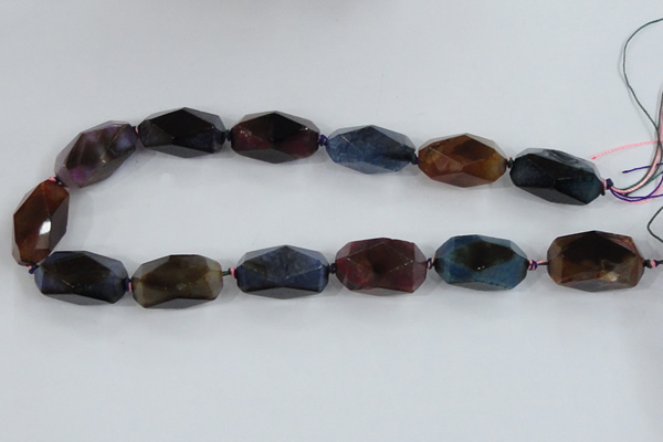 CAA613 15.5 inches 18*32mm faceted nuggets dragon veins agate beads
