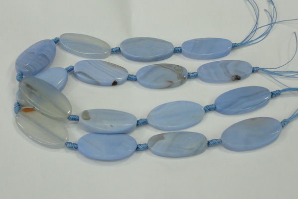 CAA743 15.5 inches 21*40mm oval blue lace agate beads wholesale
