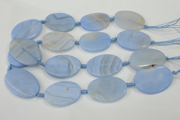 CAA745 15.5 inches 25*40mm oval blue lace agate beads wholesale