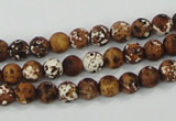 CAA750 15.5 inches 8mm round wooden agate beads wholesale