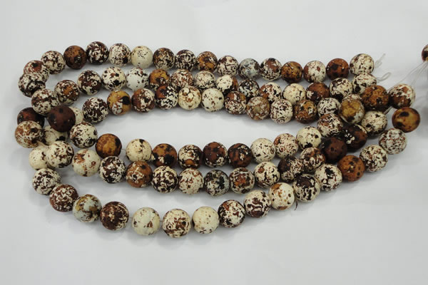 CAA751 15.5 inches 10mm round wooden agate beads wholesale
