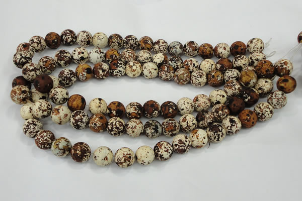 CAA753 15.5 inches 14mm round wooden agate beads wholesale