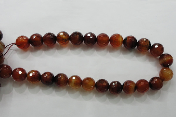 CAA814 15.5 inches 16mm faceted round fire crackle agate beads