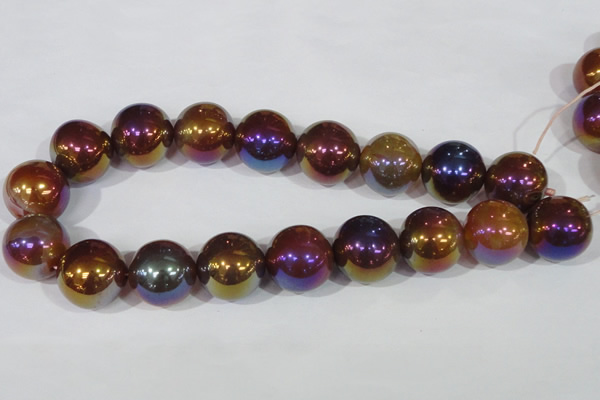 CAA875 15.5 inches 23mm round AB-color red agate beads