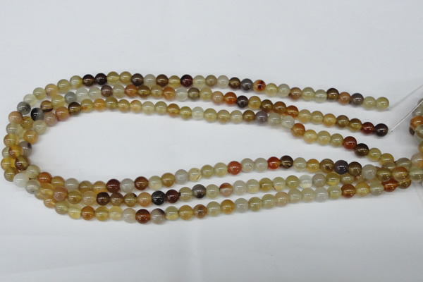 CAA890 15.5 inches 6mm round agate gemstone beads wholesale