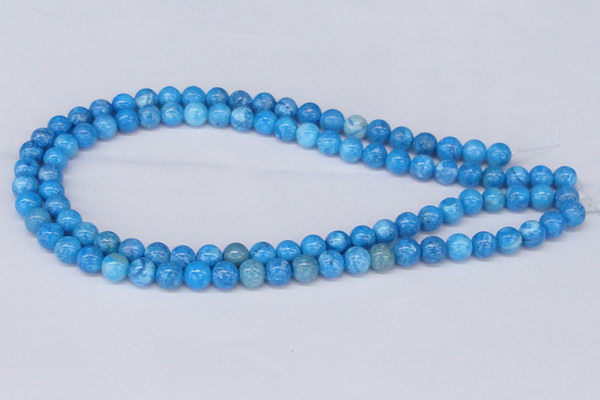 CAB221 15.5 inches 8mm round blue crazy lace agate beads