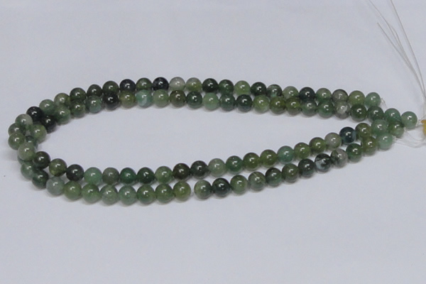 CAB384 15.5 inches 8mm round moss agate gemstone beads wholesale