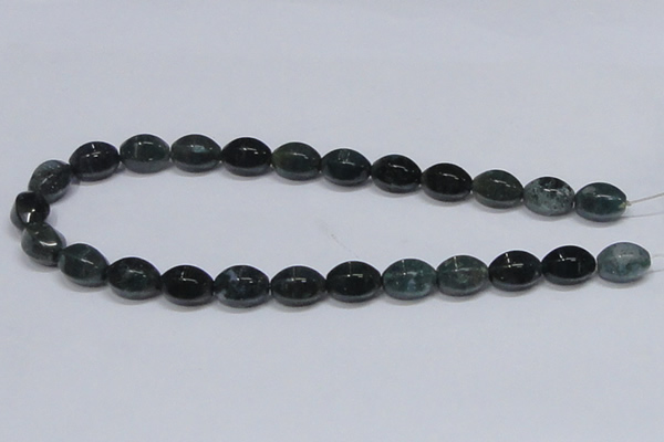 CAB423 15.5 inches 10*14mm faceted rice moss agate gemstone beads