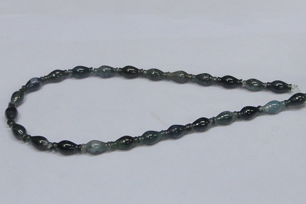 CAB425 15.5 inches 8*16mm vase-shaped moss agate gemstone beads
