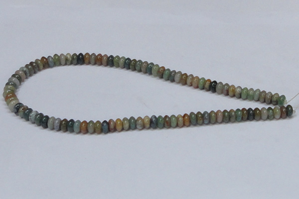 CAB440 15.5 inches 4*8mm rondelle indian agate gemstone beads