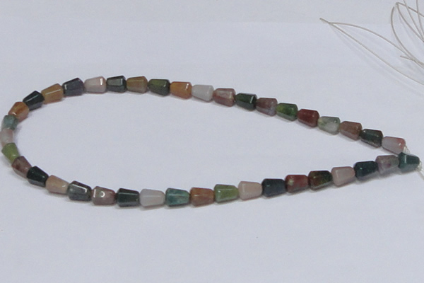 CAB446 15.5 inches 8*10mm faceted teardrop indian agate gemstone beads