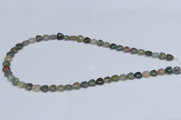 CAB452 15.5 inches 8*8mm heart indian agate gemstone beads