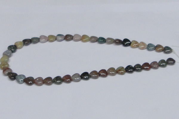 CAB453 15.5 inches 10*10mm heart indian agate gemstone beads
