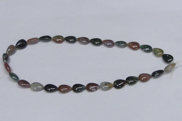 CAB460 15.5 inches 10*14mm flat teardrop indian agate gemstone beads